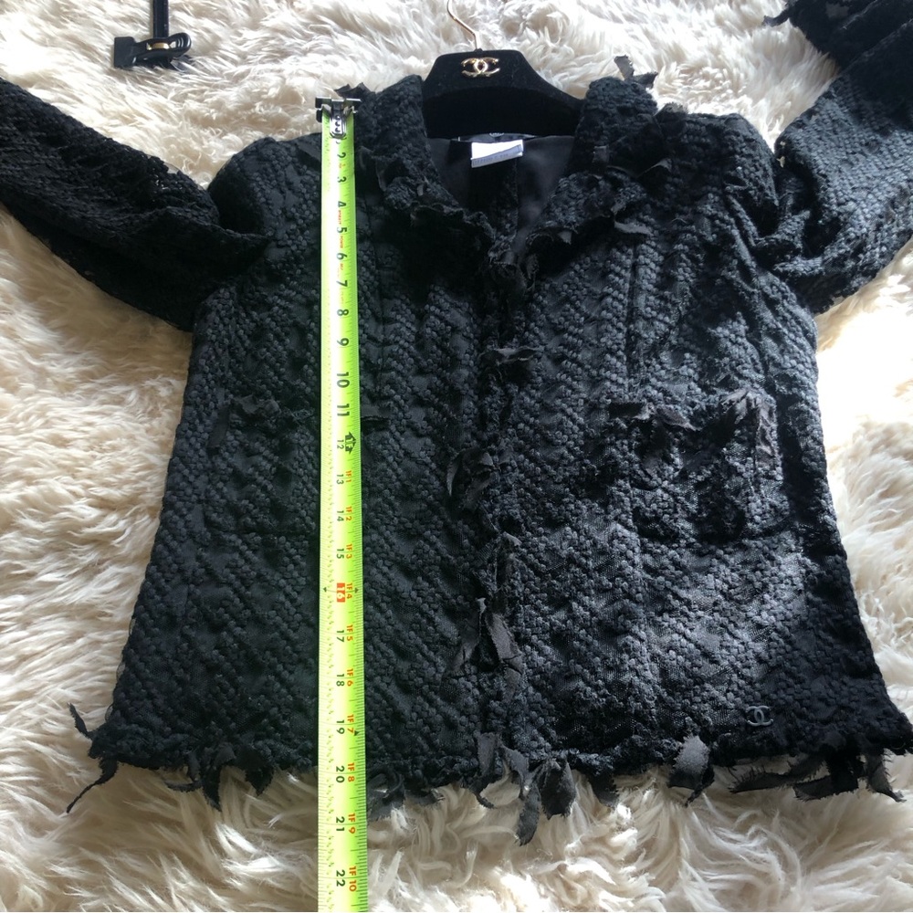 COPY - Chanel 05C black mesh lace jacket skirt suit 36 - Picture 8 of 16
